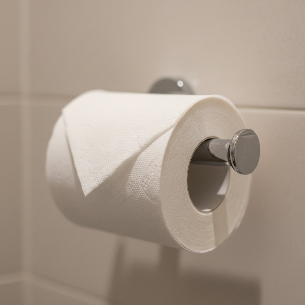 Toilet paper folded like a hotel
