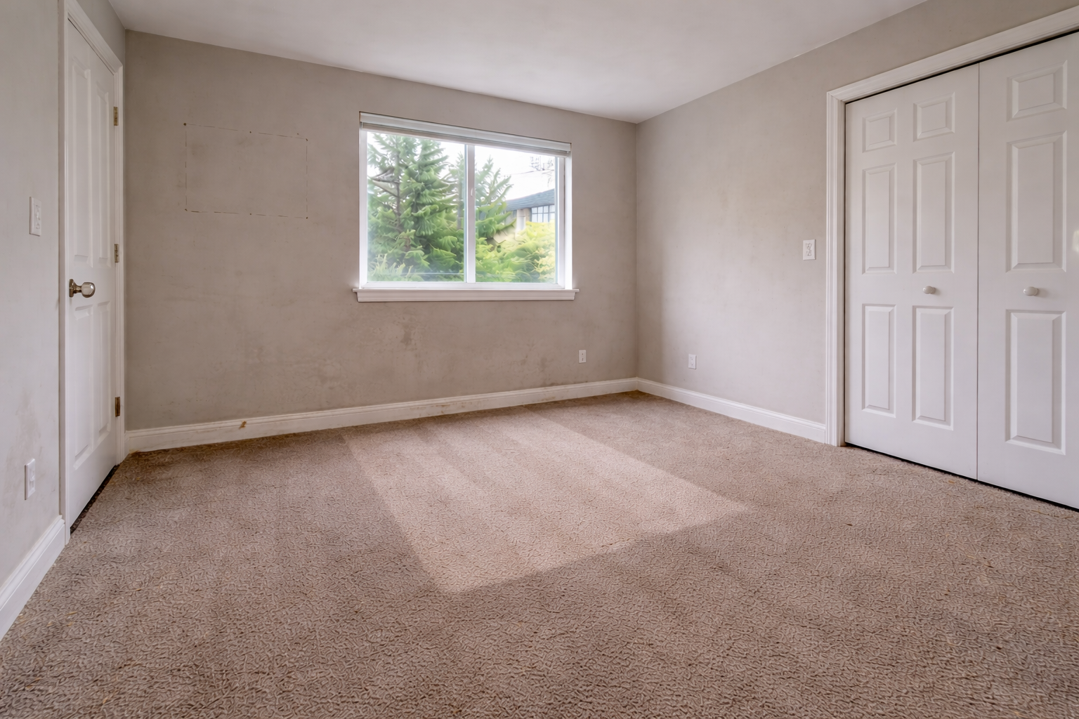 Bedroom before apartment turnover