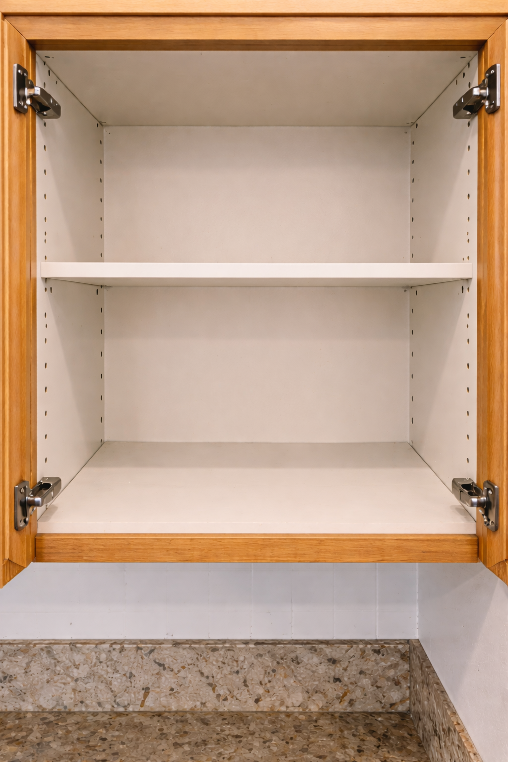 Cabinets after turnover cleaning