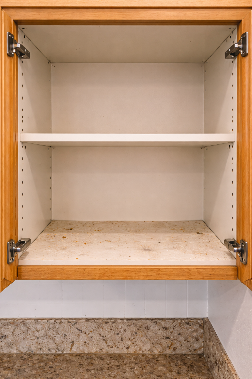 Cabinets before turnover cleaning
