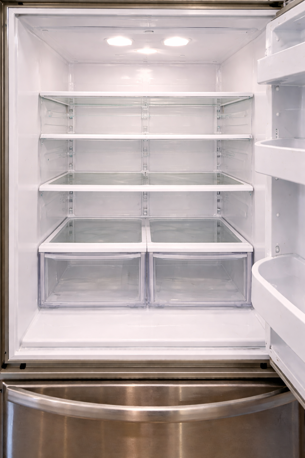 Fridge after turnover cleaning