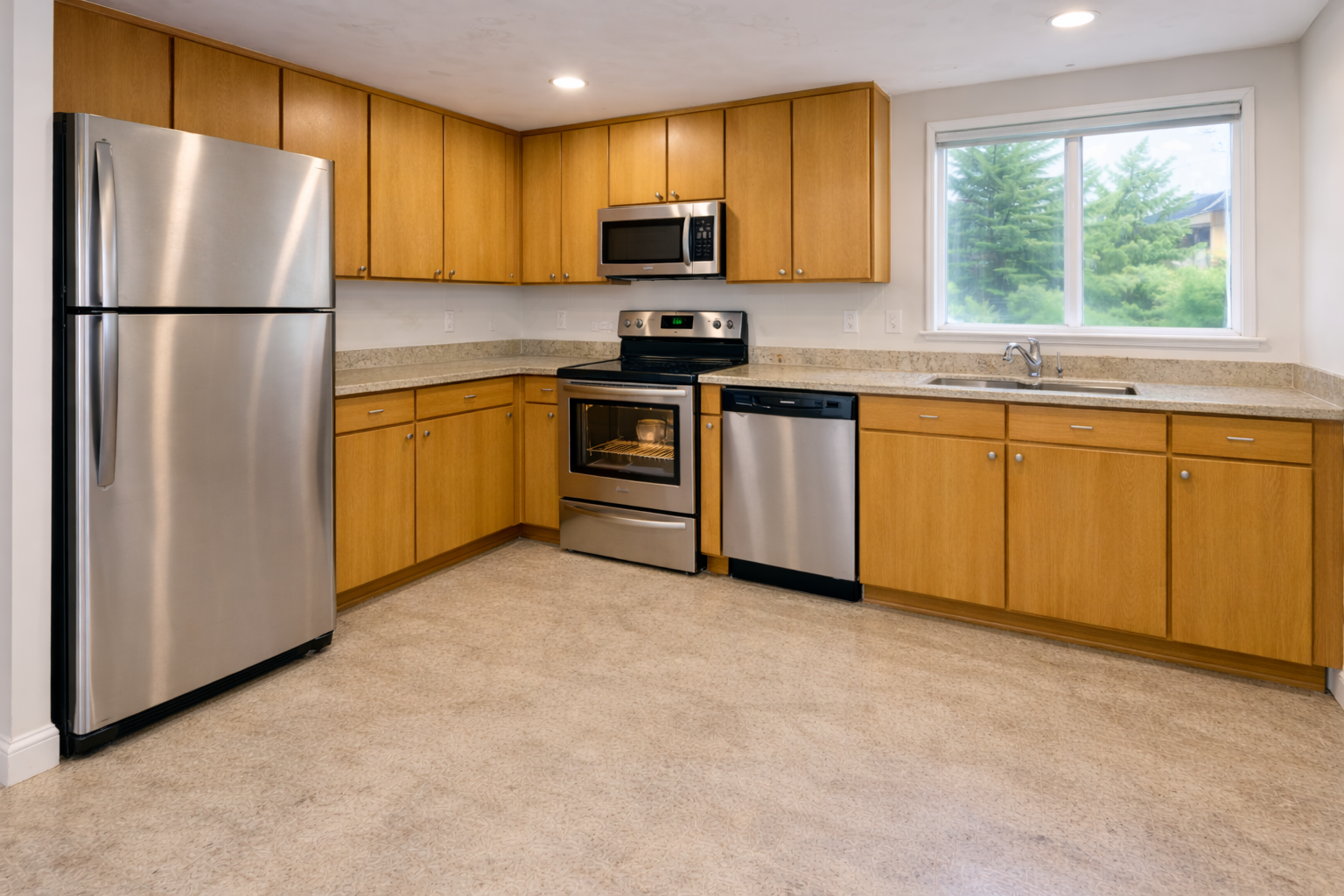 Kitchen after apartment turnover