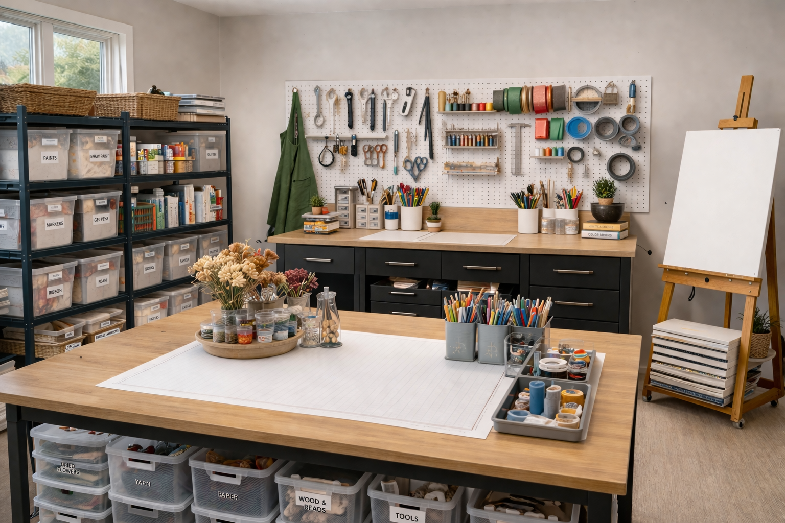 Craft room after organization