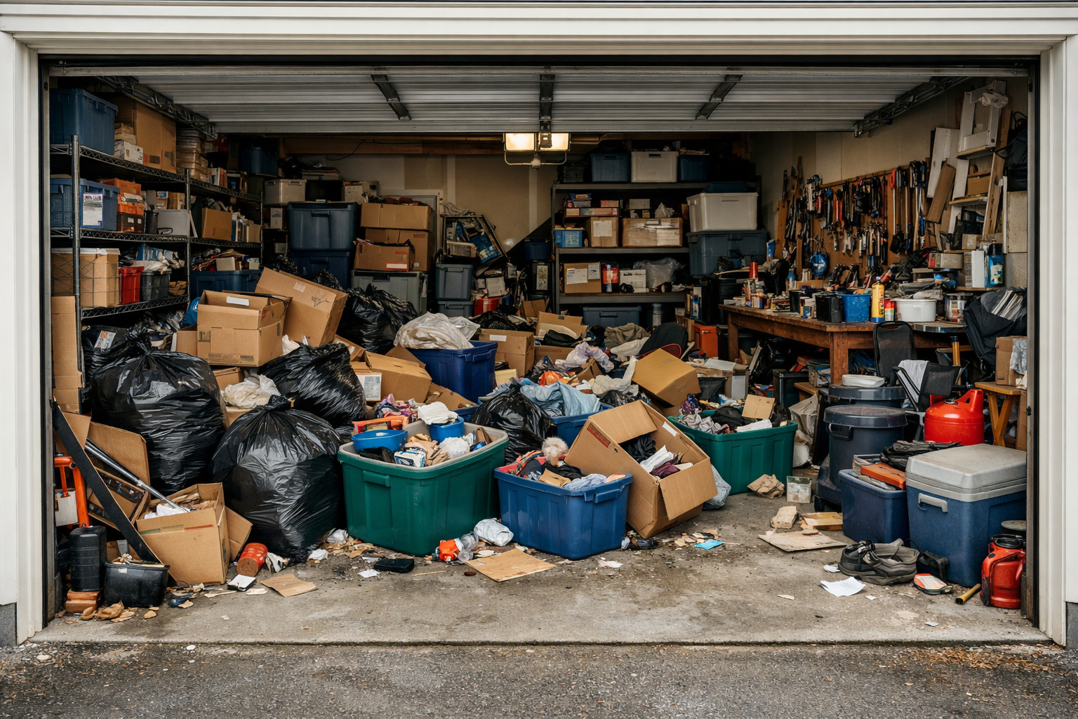 Garage before organization